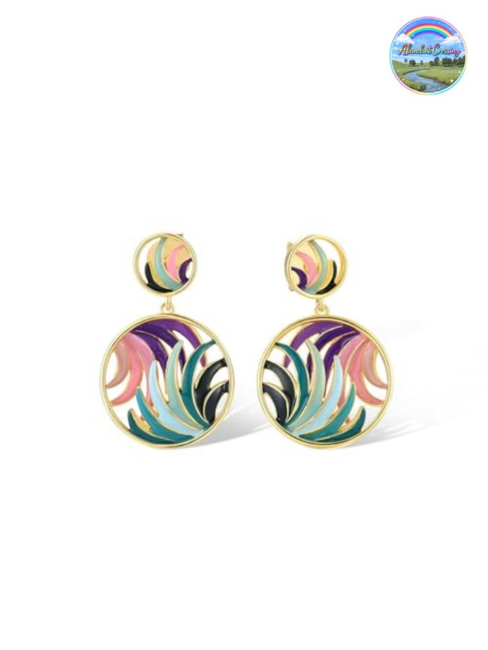 925 Sterling Silver Enamel Flower Dragonfly Stud Earrings Women's Jewelry
